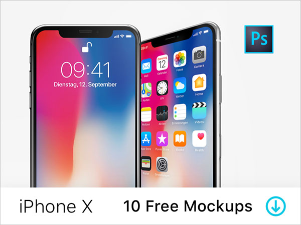 Free Apple Iphone X Sketch Mockup Templates 600x450 Free Apple Iphone X Sketch Mockup Templates