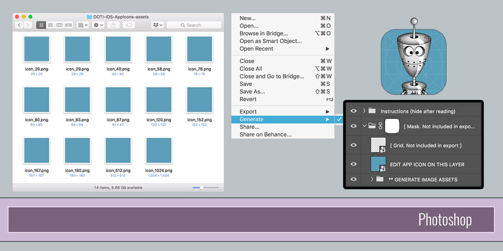 1000x500 Ios App Icon Template For Photoshop Day Of The Indie
