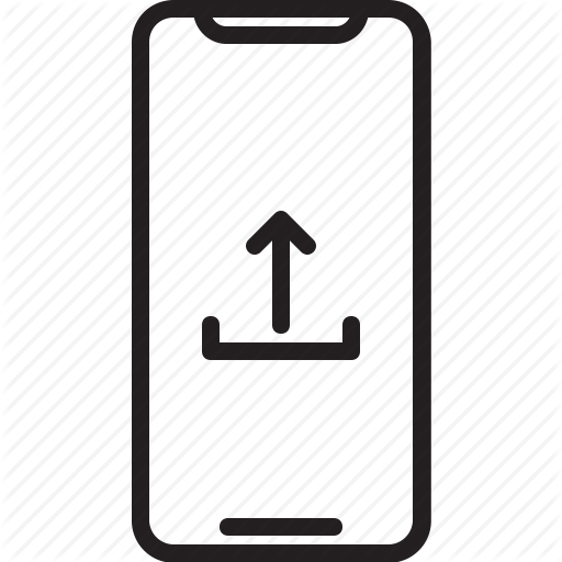 512x512 Arrow, Cloud, Gadget, Iphone, Send, Smartphone, Upload Icon