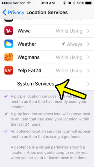 300x533 How To Hide The Status Bar Icon When Iphone System Services Are