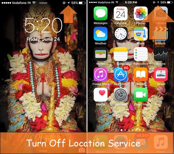 603x534 Remove Triangle Arrow On Iphone Status Bar Lock Or Home Screen