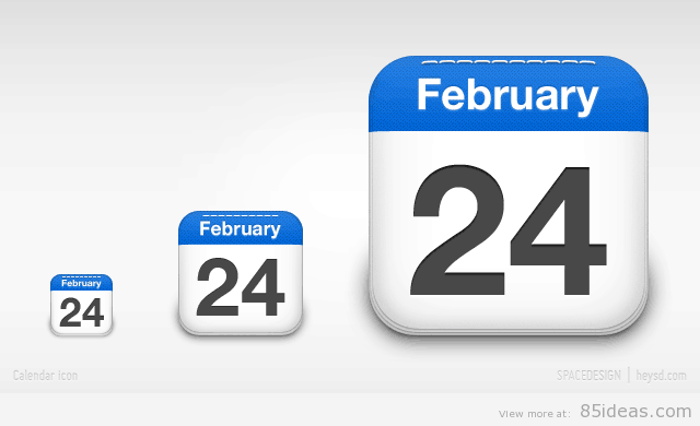 640x390 Free Calendar Icons Set