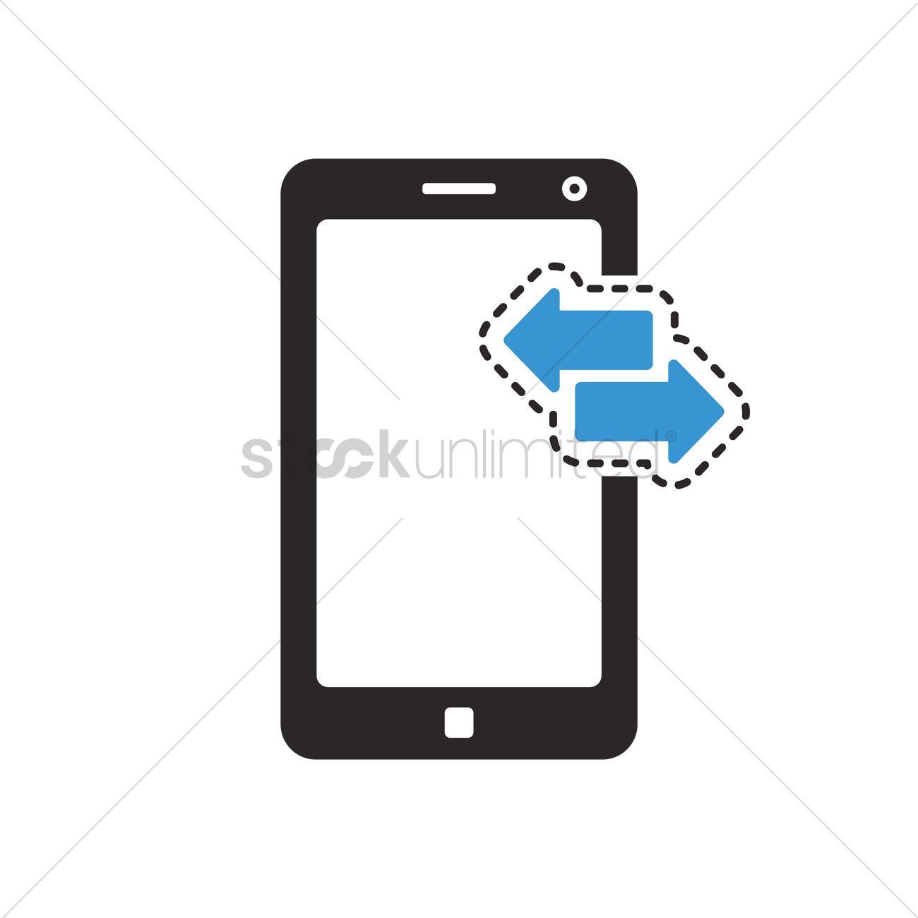 Phone Data Transfer Icon Vector Image 1300x1300 Phone Data Transfer Icon Vector Image