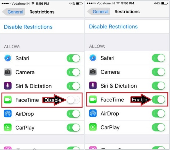 585x517 Fix Facetime Icon Missing On Iphone Iphone Xs