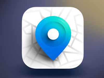 Gps Ios Icon Design 400x300 Gps Ios Icon Design