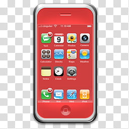 Red Iphone Icon, Iphone Red Iphone With Icons Illustration 256x256 Red Iphone Icon, Iphone Red Iphone With Icons Illustration
