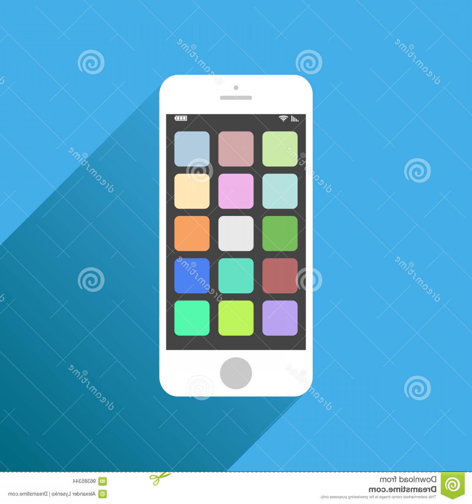 Stock Illustration Smartphone Icon Vector Illustration Blue 1560x1668 Stock Illustration Smartphone Icon Vector Illustration Blue