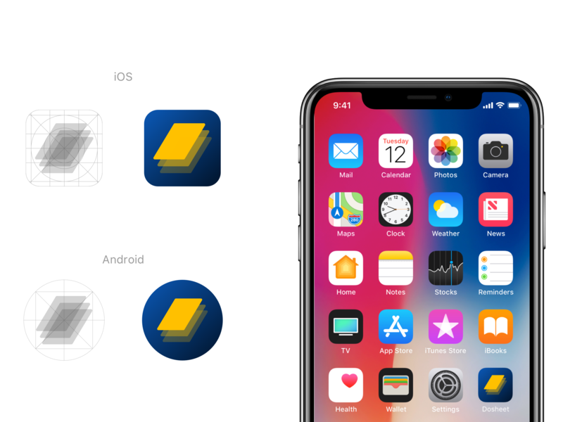 800x600 Dosheet App Icon Design Template Iphone X