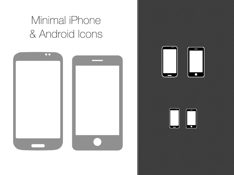 Free Vector Minimal Iphone And Android Icons 800x600 Free Vector Minimal Iphone And Android Icons