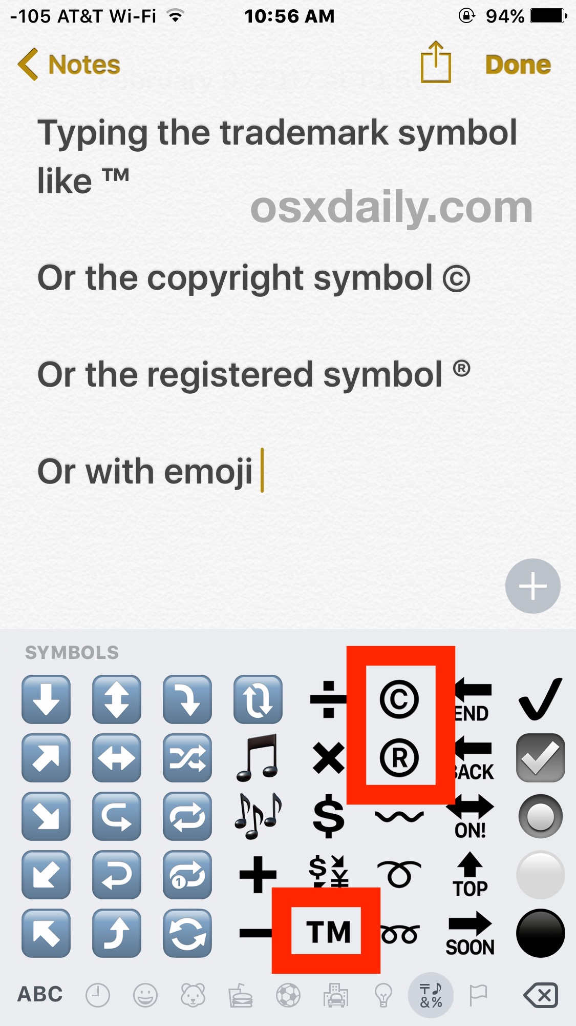 1125x2001 How To Type Trademark, Copyright, Symbols On Iphone And Ipad
