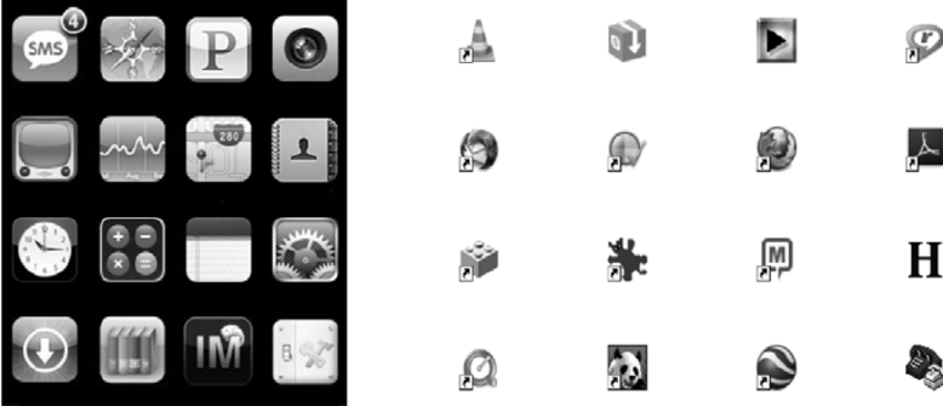 850x366 Example For Icon List On A Mobile Phone