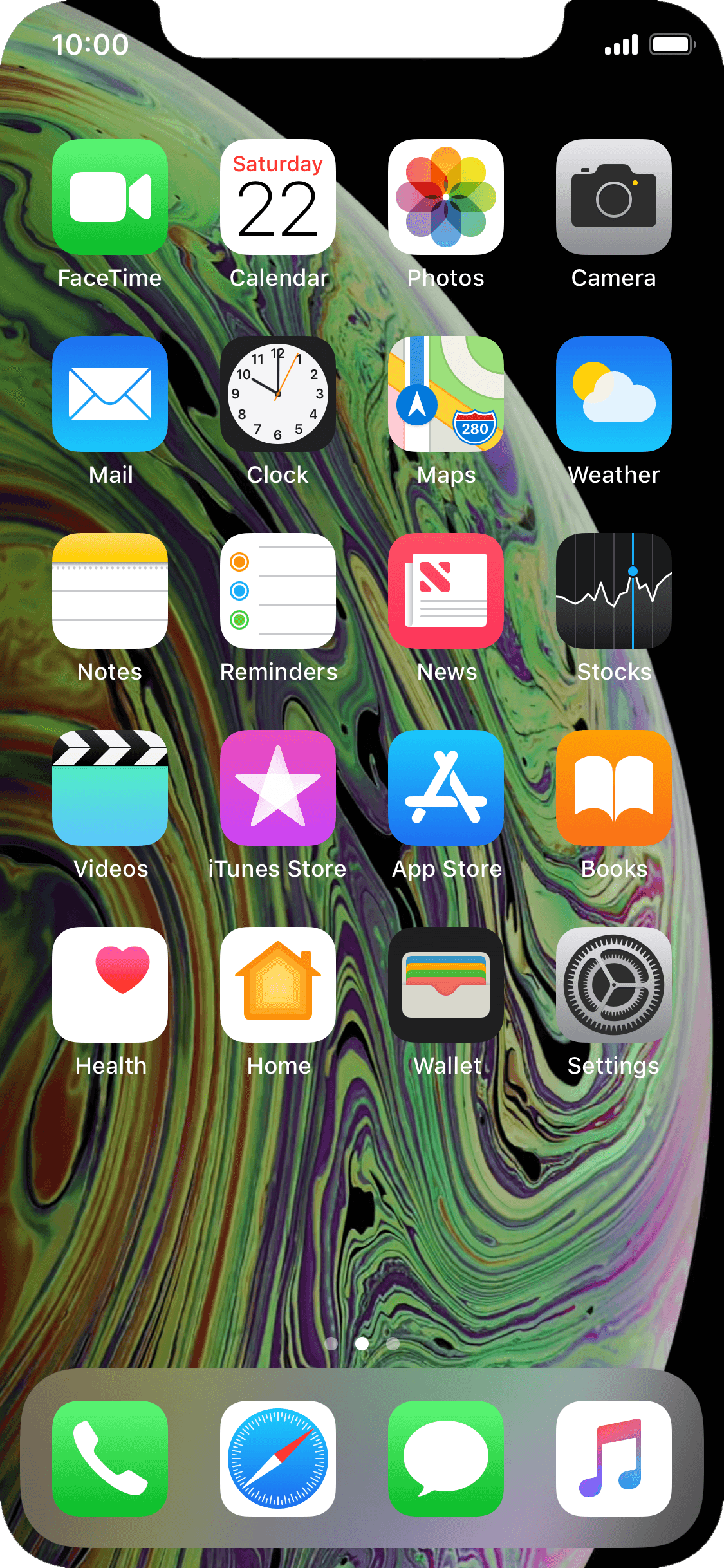 1125x2436 List Of Screen Icons