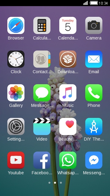 360x640 Download Theme For Iphone X Purple Flower Icon Packs Theme