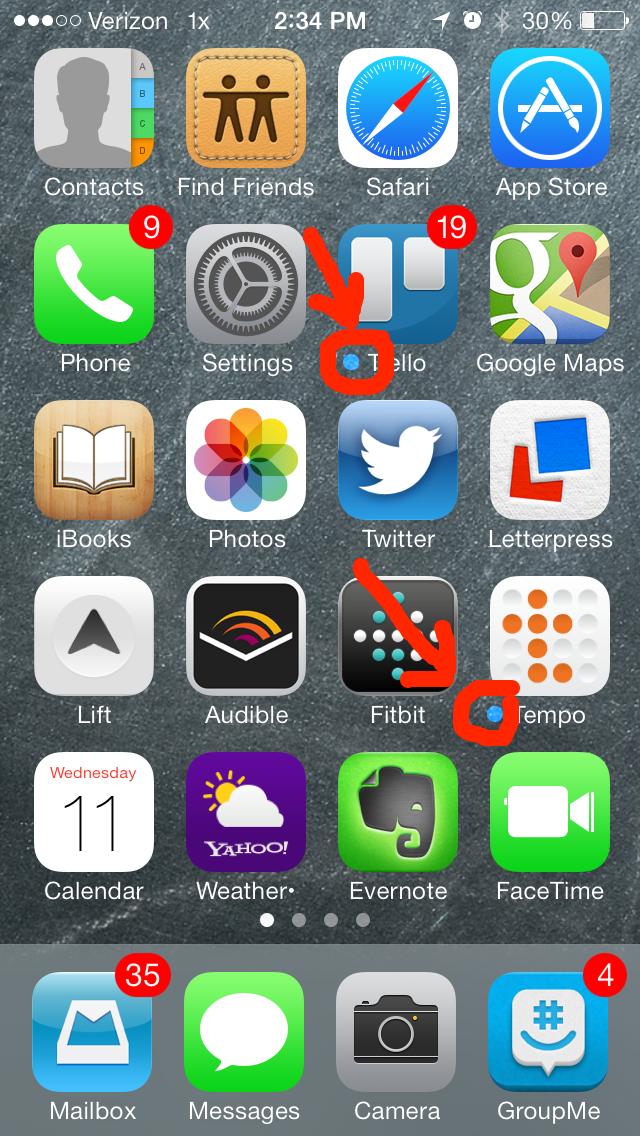 640x1136 What Are The Blue Dots Next To App Names In Ios And Macos