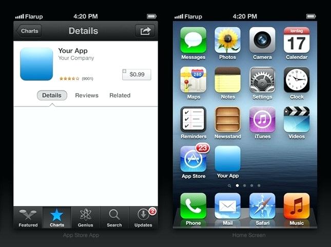645x482 Iphone App Template Free