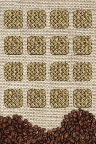 320x480 Coffee Beans Icon Tiles Iphone Wallpaper Hd