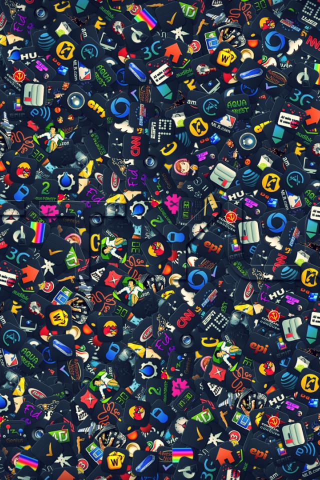 640x960 Hi Tech Icons Iphone Wallpaper