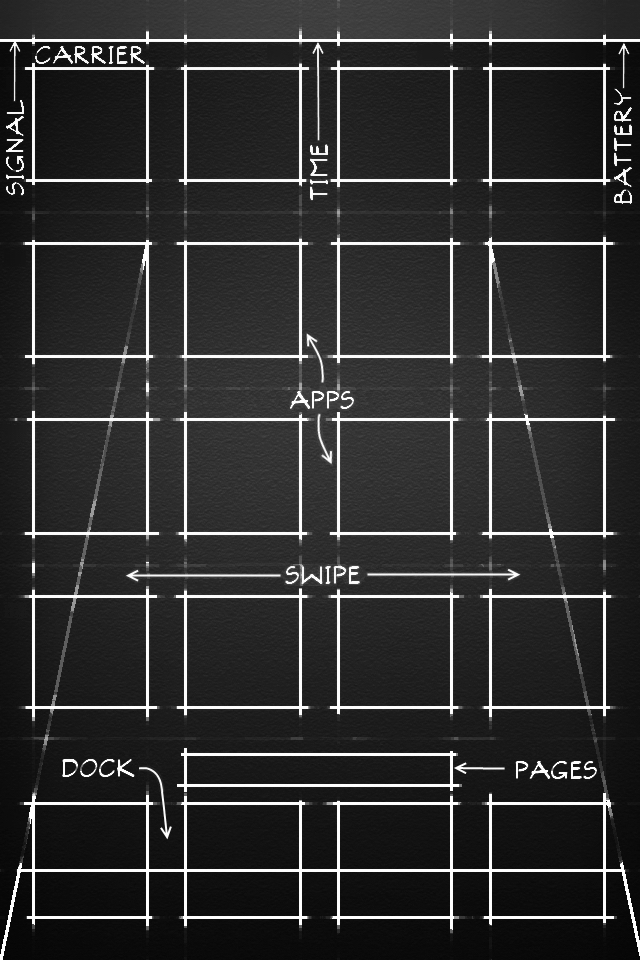 640x960 Blackprint Icon Tiles Iphone Wallpaper Hd