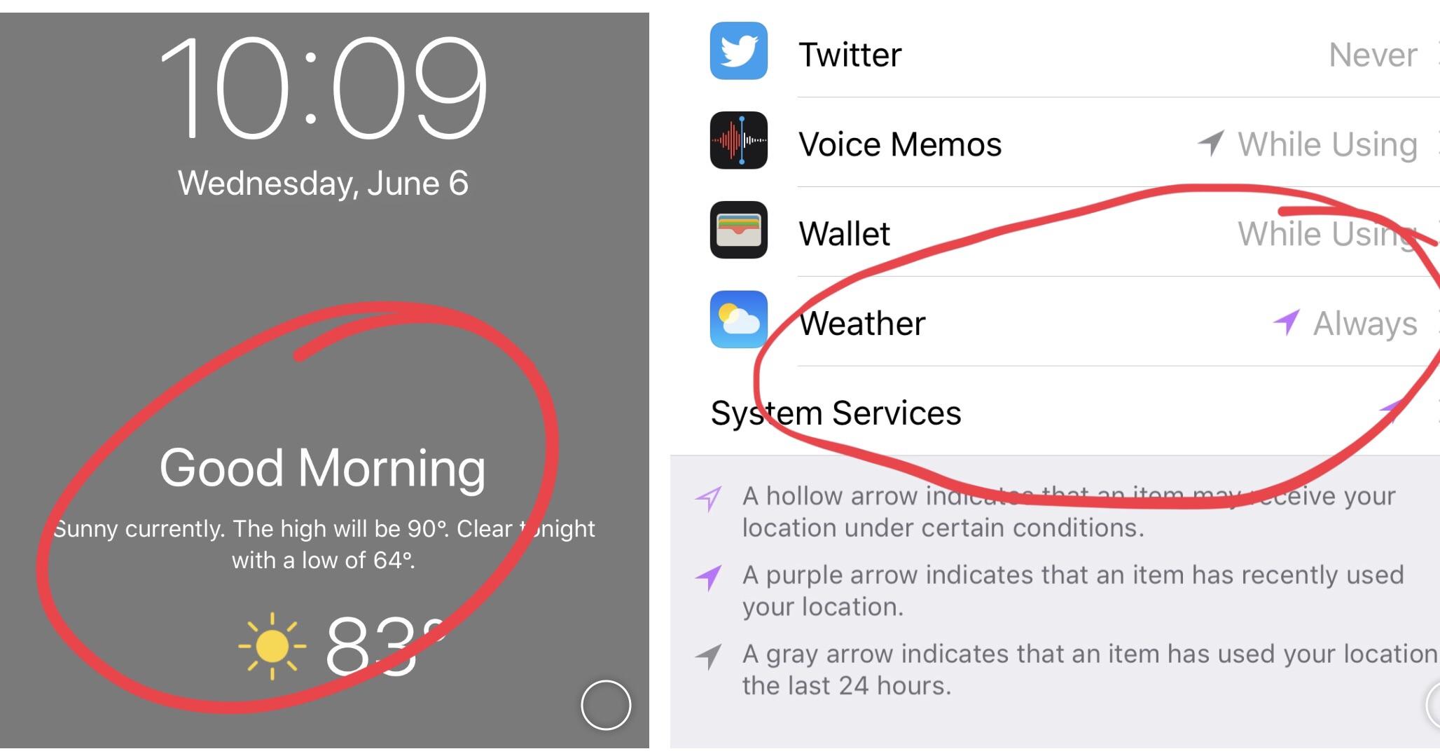 2056x1079 Feature Location Services For Weather Must Be Set