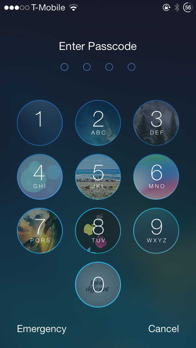640x1136 Faces Add Images To Each Of The Lock Screen Passcode Keys