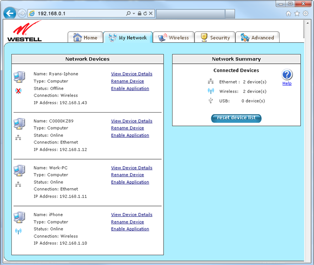 639x539 Access The Network Settings Your Westell Modem Centurylink