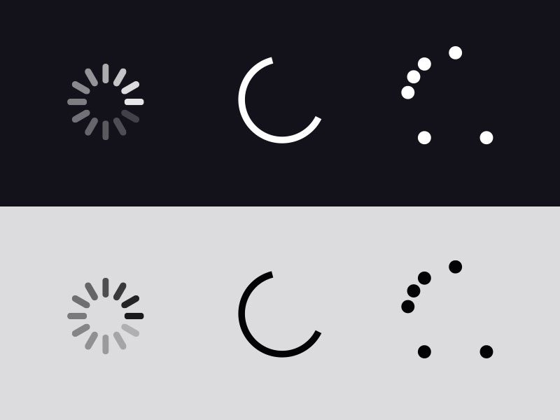 800x600 Mobile Loading Spinners Sketch Freebie