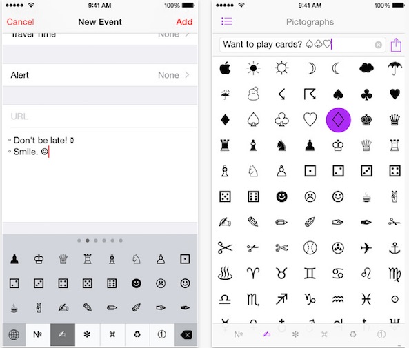593x505 Unichar Picker Is An Ios Keyboard For Unicode Characters And Symbols