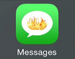 320x250 Fm Flaming Imessage Text Message Sms Icon Iphone