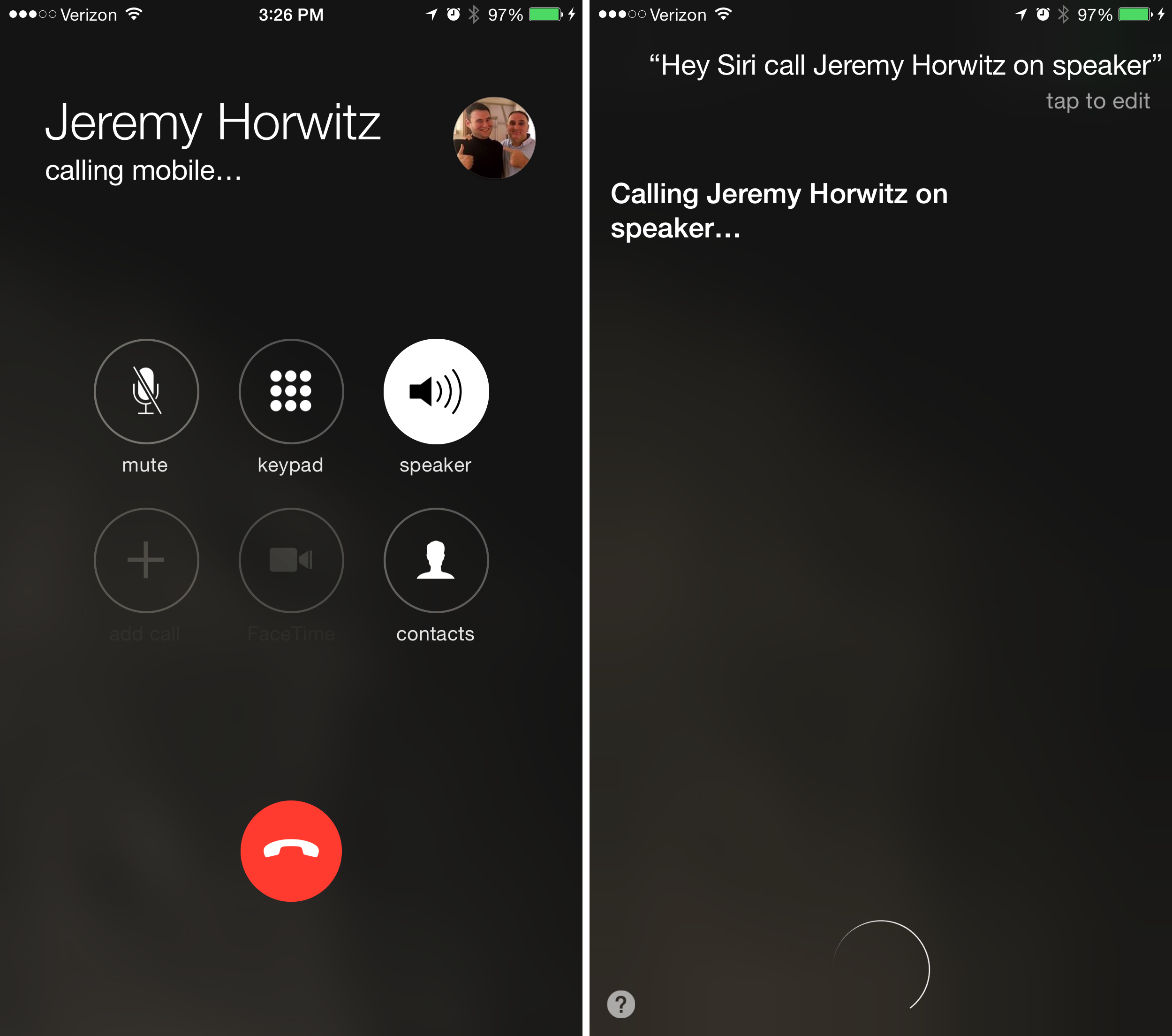 2499x2208 New In Ios Placing Phone Calls Through Speakerphone Via 'hey