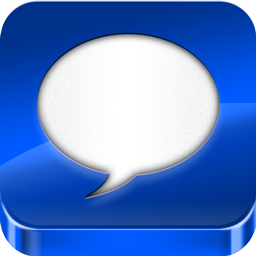 256x256 Blue Sms Icon Images