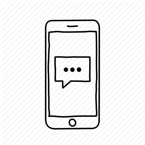 512x512 Devices, Handdrawn, Iphone, Mobile, Screens, Support, Text Message