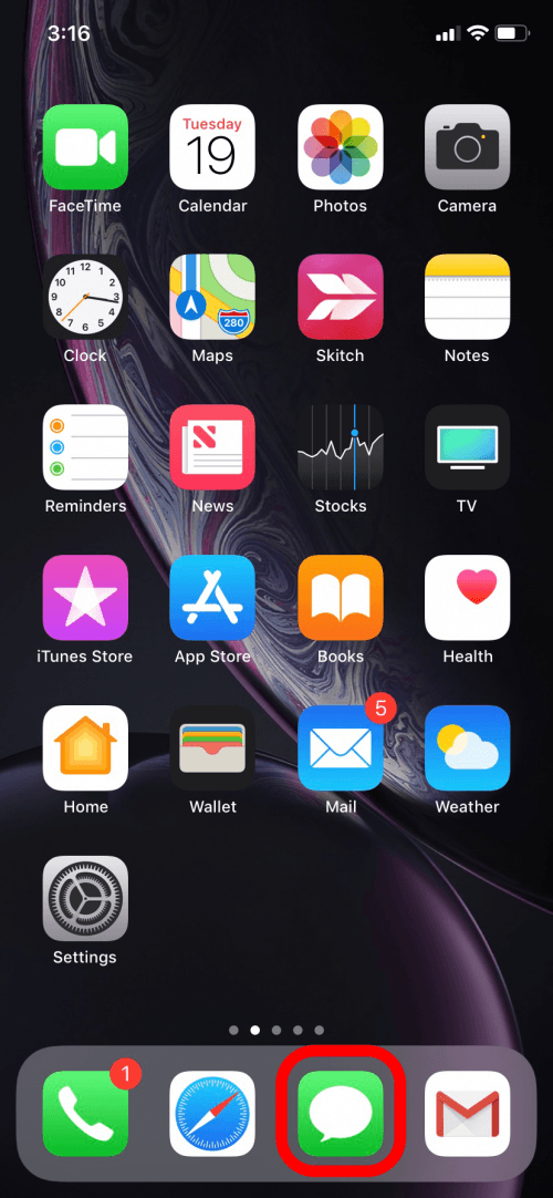 500x1082 Iphone Basics How To Send A Text Message