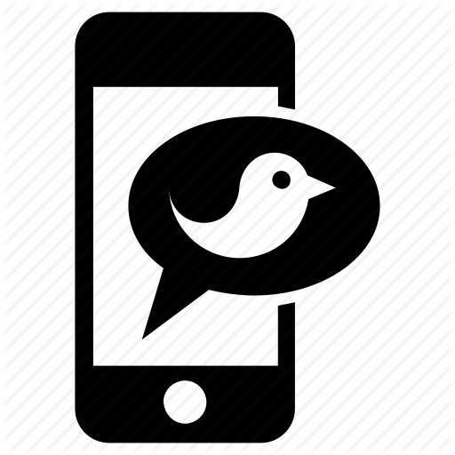 512x512 Bird, Bubble, Iphone, Phone, Smartphone, Speech, Twitter Icon