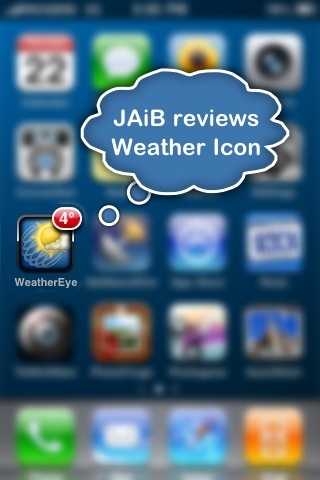 320x480 Quick Look Weather Icon, A Free Jailbreak Weather Widget