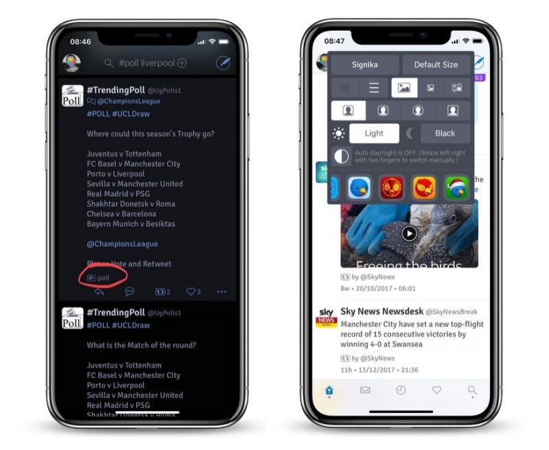 800x656 Twitterrific For Ios Gains New Black Theme Made For Iphone X