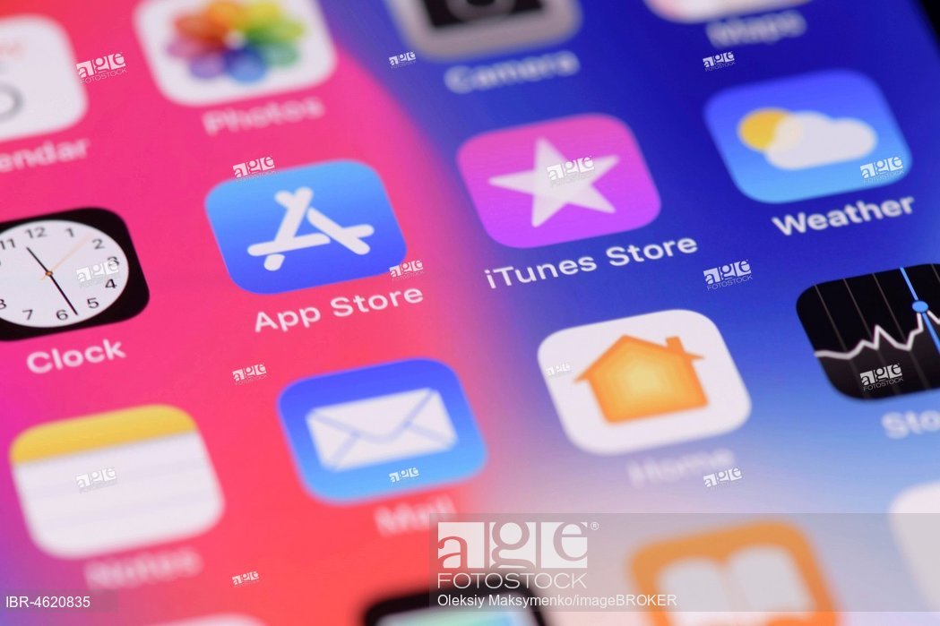 1049x699 Apple Iphone X, Large Screen Smartphone, Closeup On Desktop