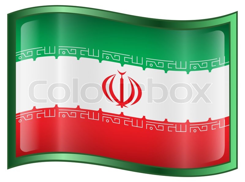 800x594 Iran Flag Icon, Isolated On White Stock Image Colourbox