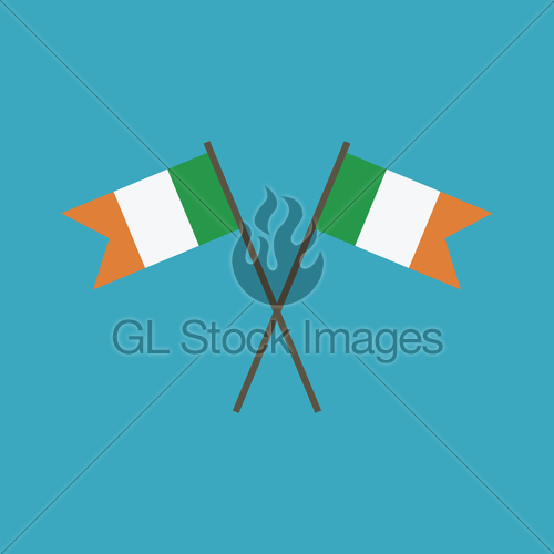 500x500 Ireland Flag Icon In Flat Design Gl Stock Images