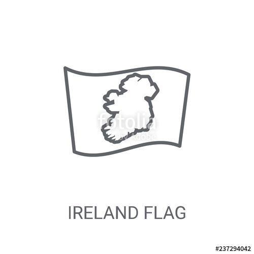 500x500 Ireland Flag Icon Trendy Ireland Flag Logo Concept On White