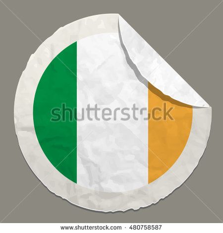 450x470 Ireland Flag Symbol On A Paper Label Flags France Flag