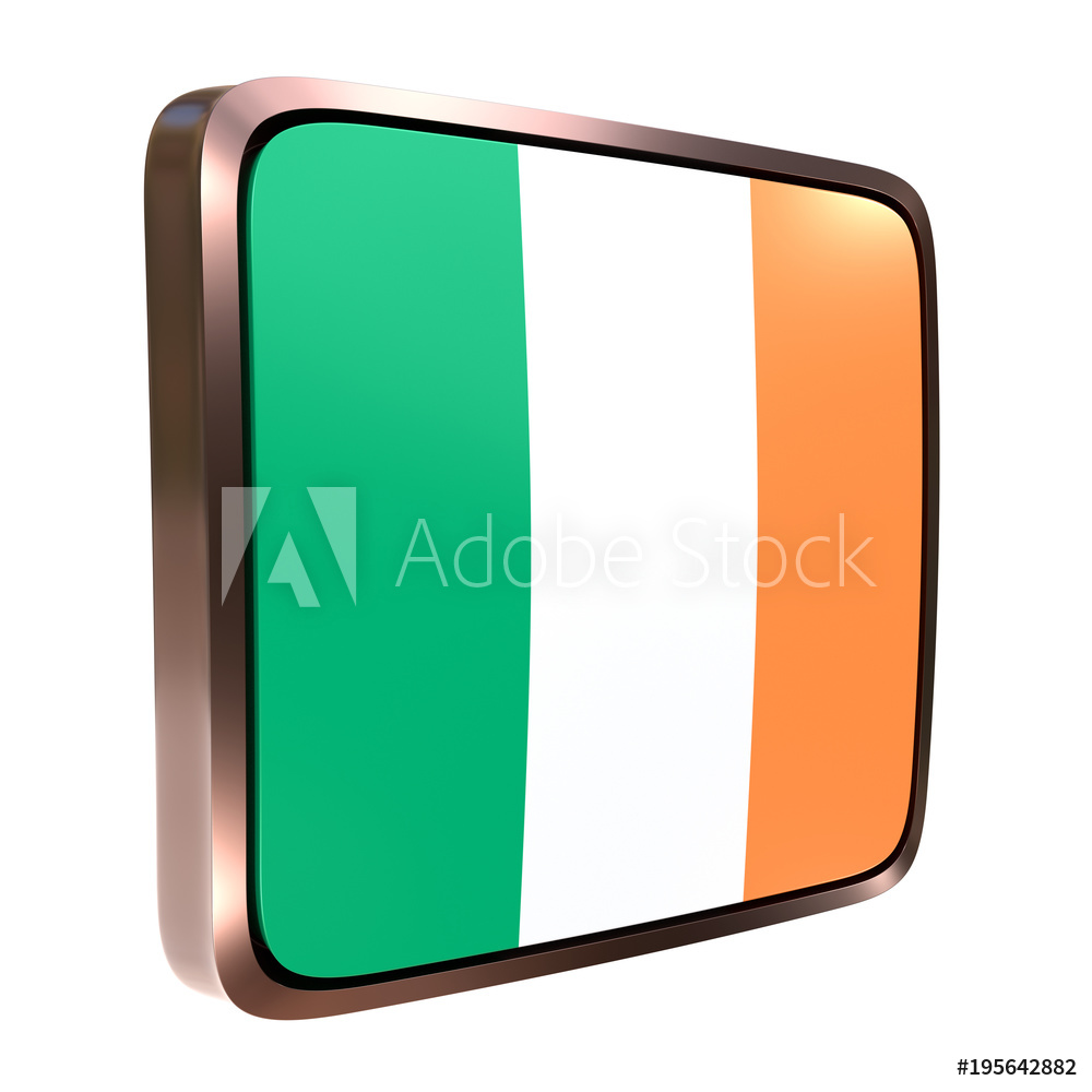 1000x1000 Photo Art Print Ireland Flag Icon Europosters
