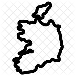 256x256 Ireland Icon Of Line Style