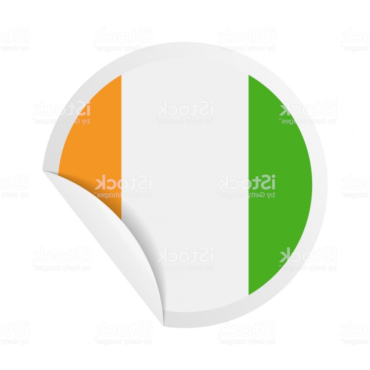 1228x1228 Ireland Round Paper Corner Flag Vector Flat Icon Gm Wallkeeper