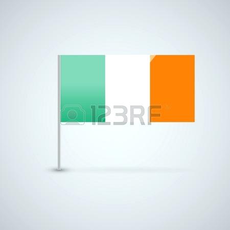 450x450 What Color Is The Ireland Flag Isolated Glossy Icon With National