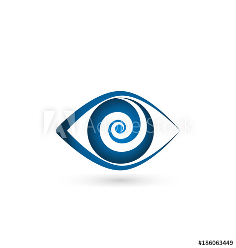 475x500 Eye With Swirly Iris Vector Icon