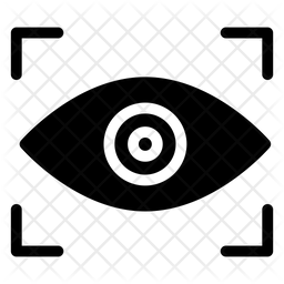 256x256 Iris Recognition Icon Of Glyph Style
