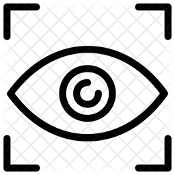 256x256 Iris Recognition Icon Of Line Style