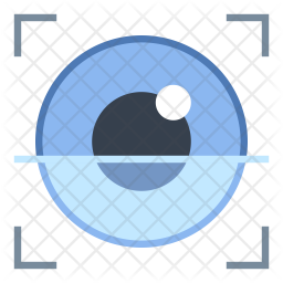 256x256 Iris Scan Icon Of Colored Outline Style