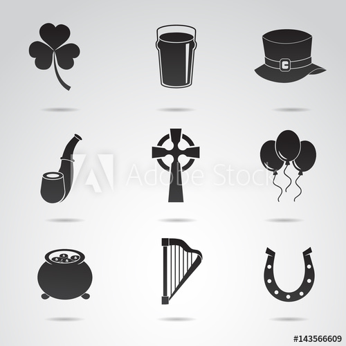500x500 Irish Icon Set Vector Aymbols Of Ireland