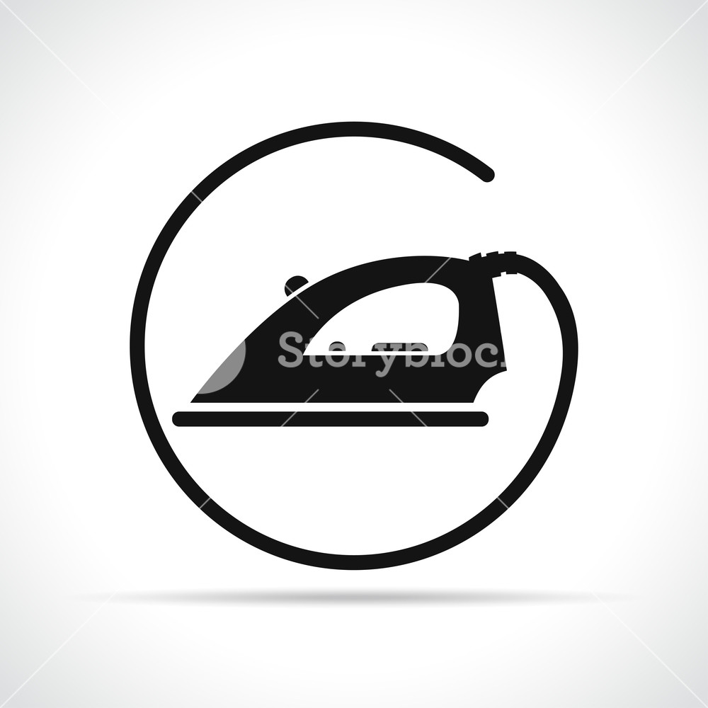 1000x1000 Illustration Of Iron Icon On White Background Royalty Free Stock
